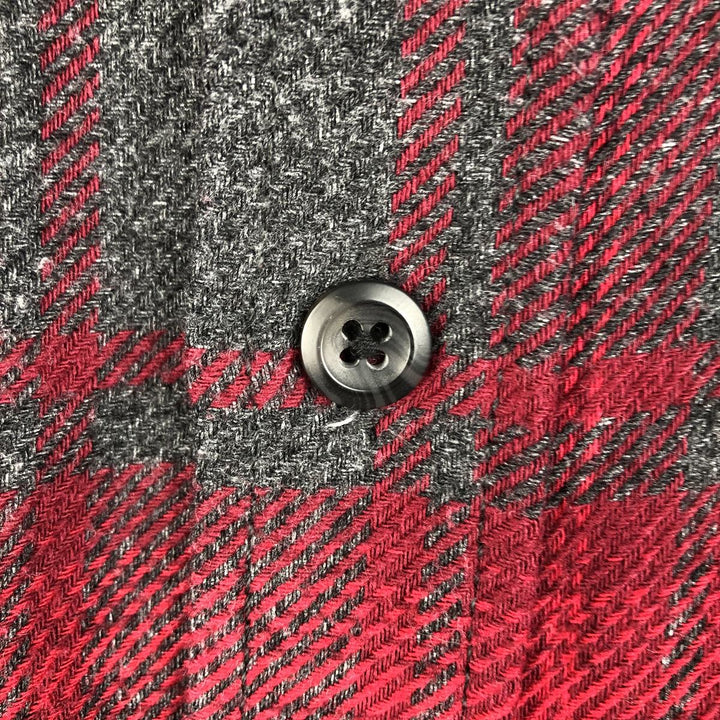 ORVIS Long Sleeve Heavy Flannel Check Shirt, Men's XL cotton red type Vintage Second Hand