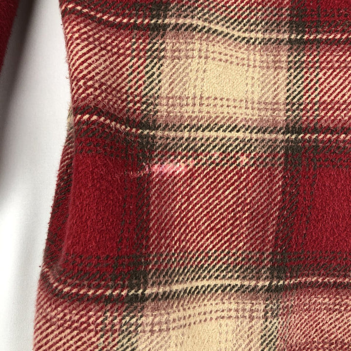 ORVIS Ombre Check Long Sleeve Heavy Flannel Check Shirt, Men's Size L cotton red type Vintage Second Hand