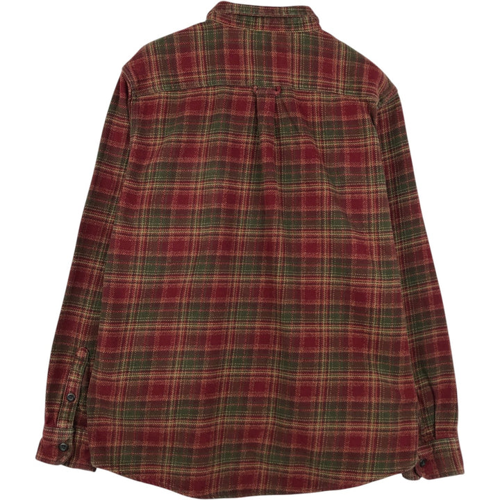 ORVIS Long Sleeve Heavy Flannel Check Shirt, Men's XL cotton red type Vintage Second Hand