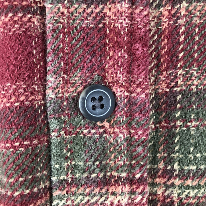 ORVIS Long Sleeve Heavy Flannel Check Shirt, Men's XL cotton red type Vintage Second Hand