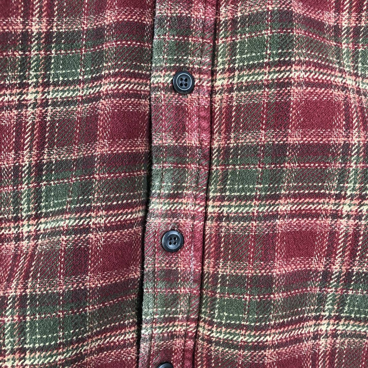 ORVIS Long Sleeve Heavy Flannel Check Shirt, Men's XL cotton red type Vintage Second Hand