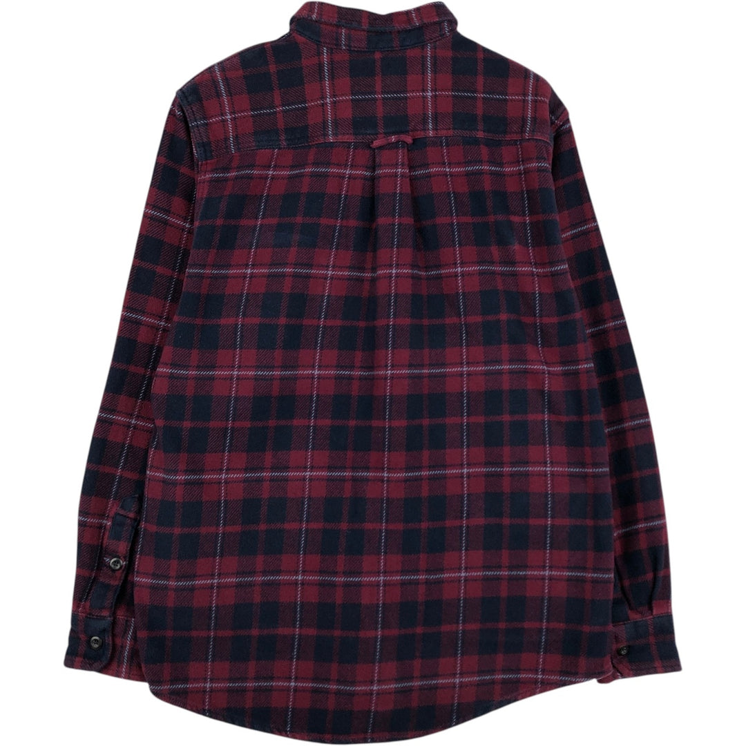 ORVIS Long Sleeve Heavy Flannel Check Shirt, Men's Size M cotton red type Vintage Second Hand