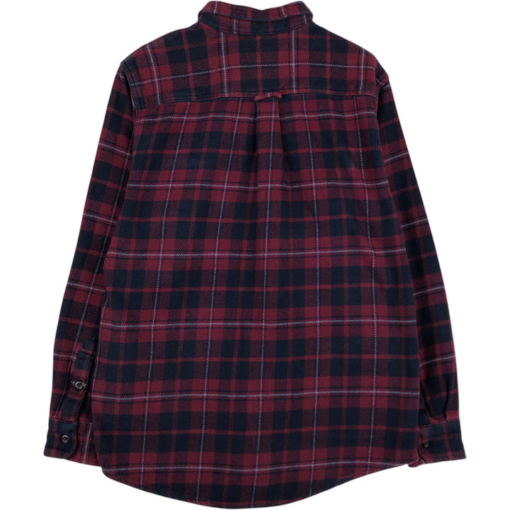 ORVIS Long Sleeve Heavy Flannel Check Shirt, Men's Size M cotton red type Vintage Second Hand