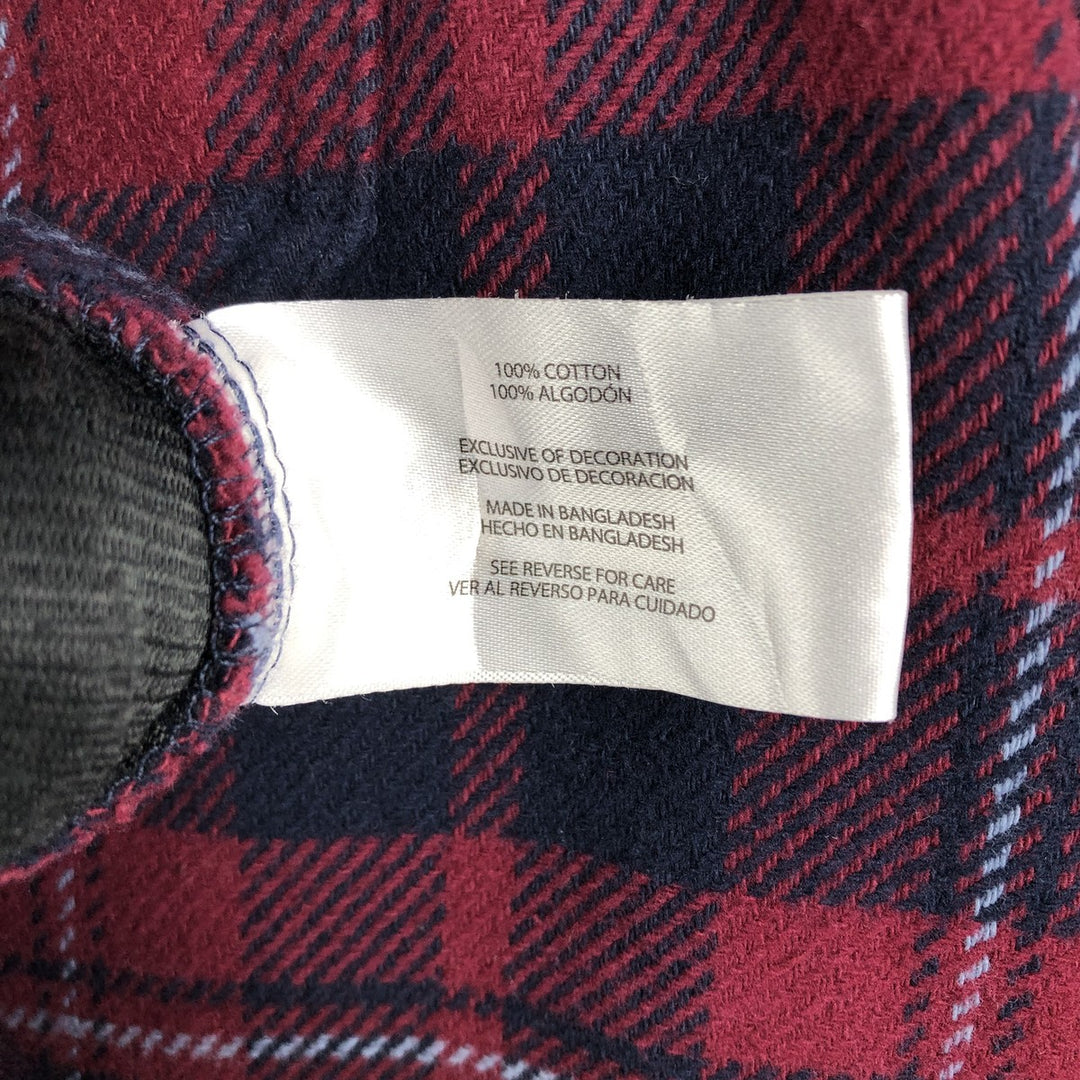 ORVIS Long Sleeve Heavy Flannel Check Shirt, Men's Size M cotton red type Vintage Second Hand