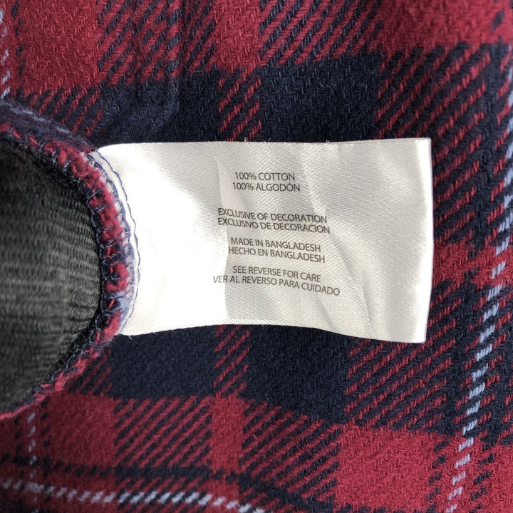 ORVIS Long Sleeve Heavy Flannel Check Shirt, Men's Size M cotton red type Vintage Second Hand