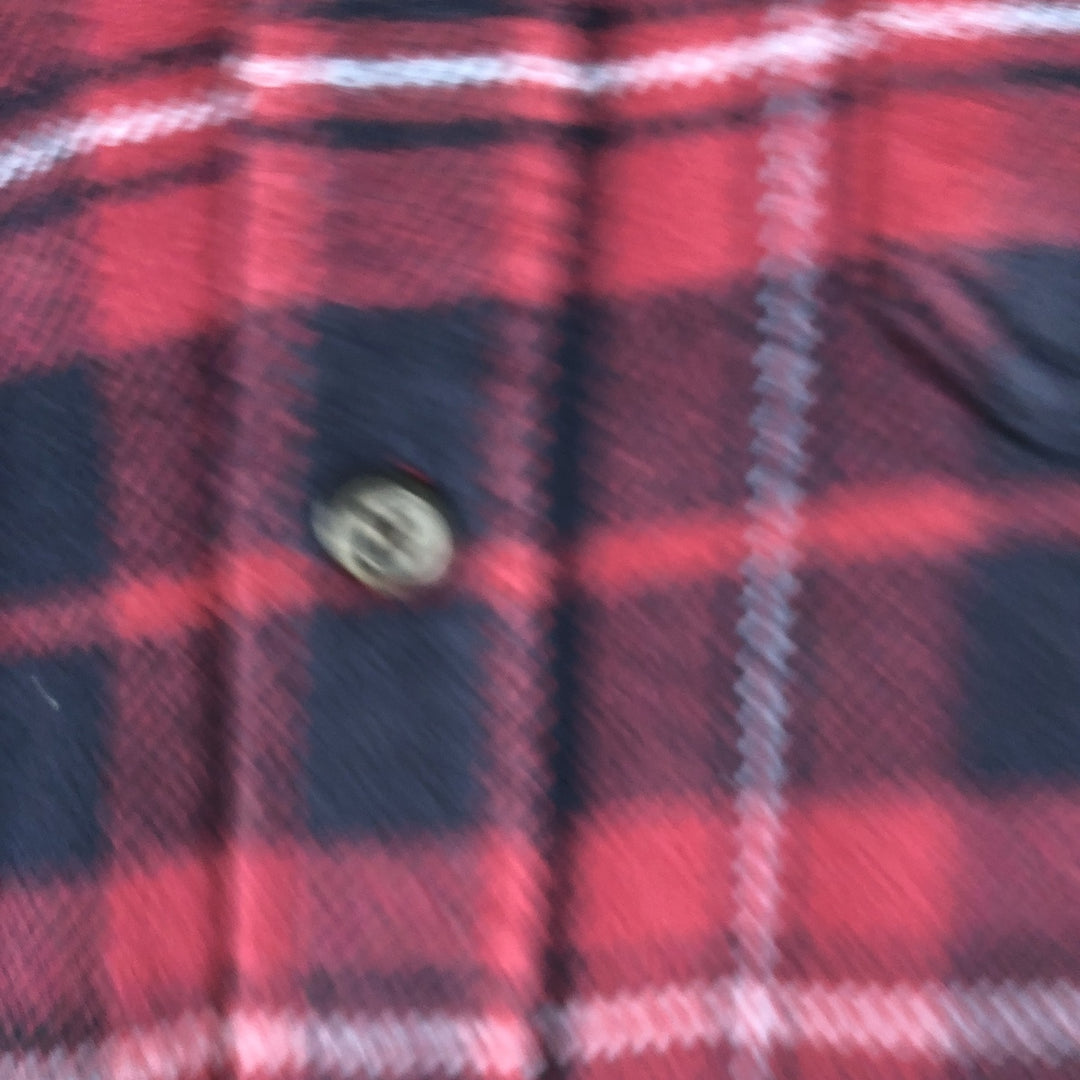 ORVIS Long Sleeve Heavy Flannel Check Shirt, Men's Size M cotton red type Vintage Second Hand