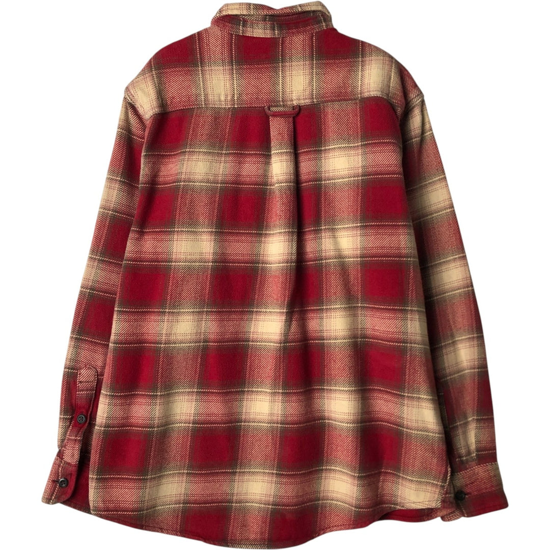 ORVIS Ombre Check Long Sleeve Flannel Check Shirt, Men's Size L cotton red type Vintage Second Hand