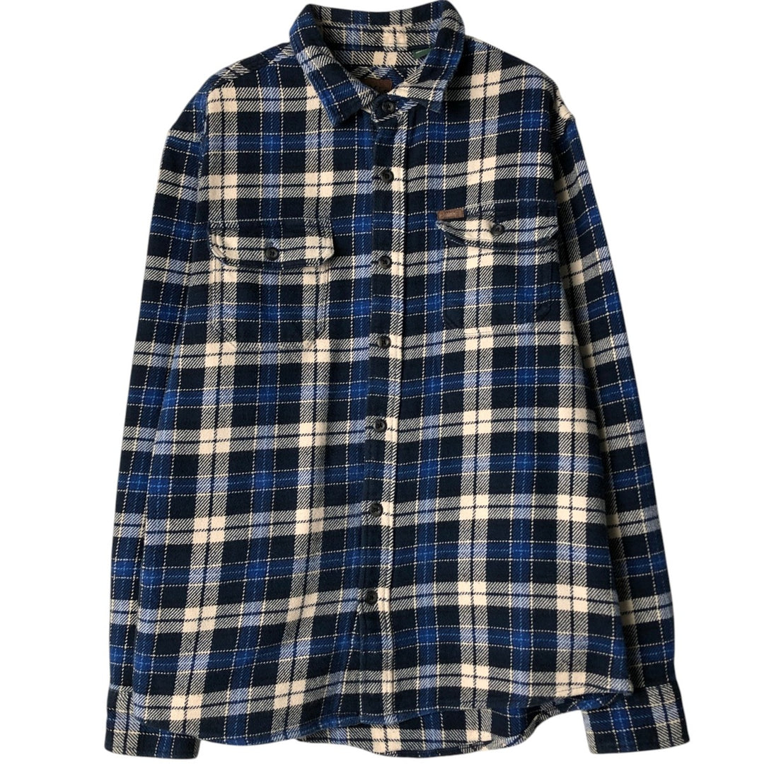 ORVIS Long Sleeve Flannel Check Shirt, Men's Size M cotton blue type Vintage Second Hand