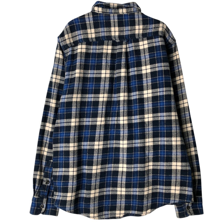 ORVIS Long Sleeve Flannel Check Shirt, Men's Size M cotton blue type Vintage Second Hand