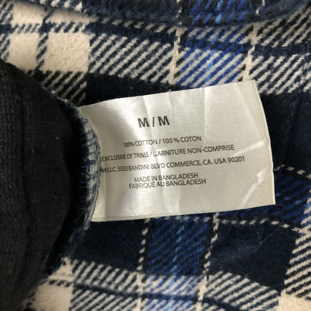 ORVIS Long Sleeve Flannel Check Shirt, Men's Size M cotton blue type Vintage Second Hand