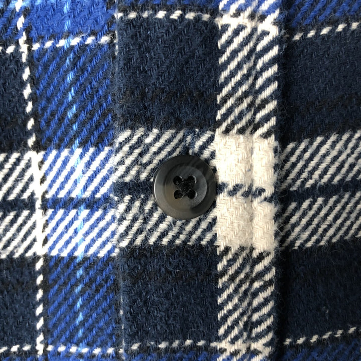 ORVIS Long Sleeve Flannel Check Shirt, Men's Size M cotton blue type Vintage Second Hand