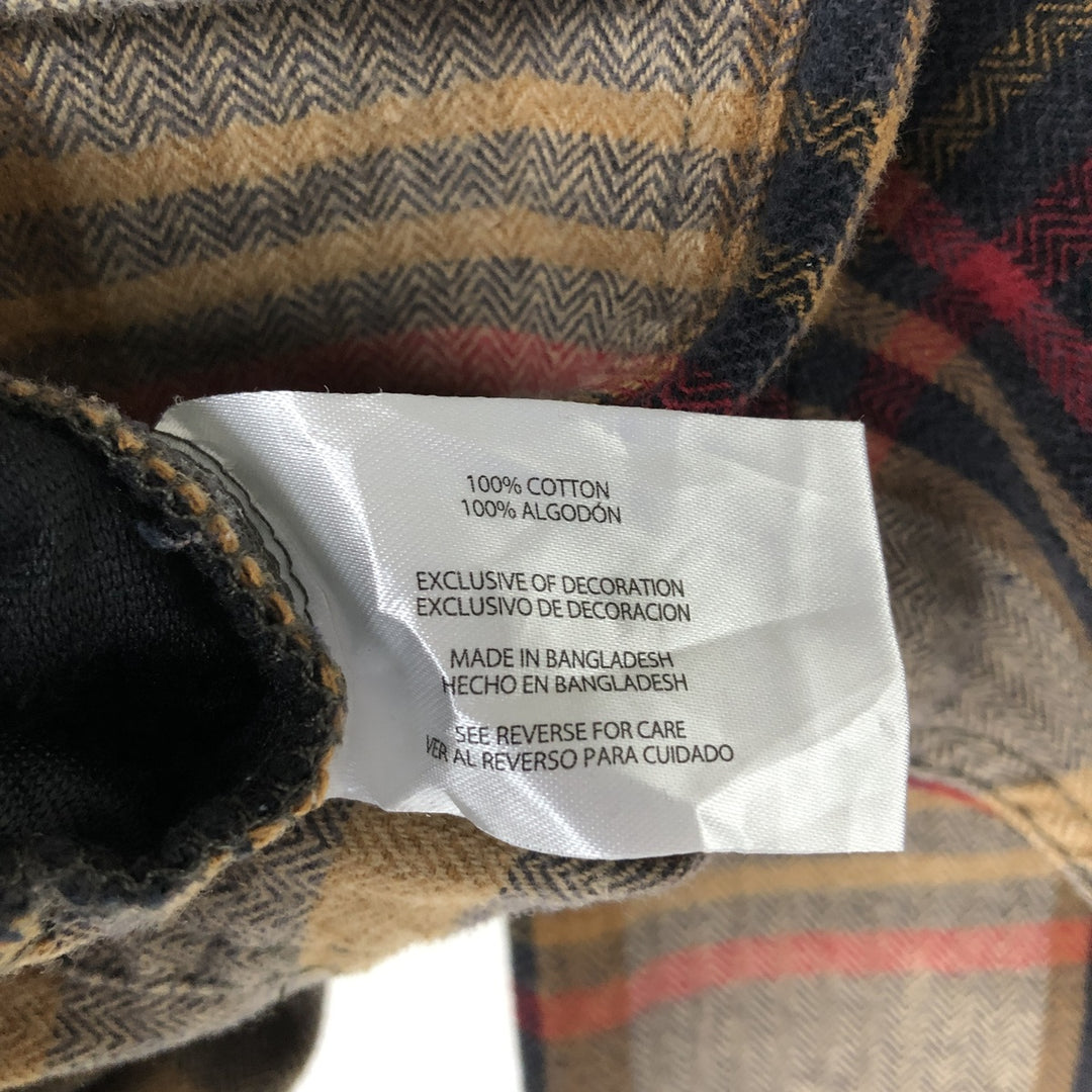 ORVIS Long Sleeve Flannel Check Shirt, Men's Size M cotton gray type Vintage Second Hand