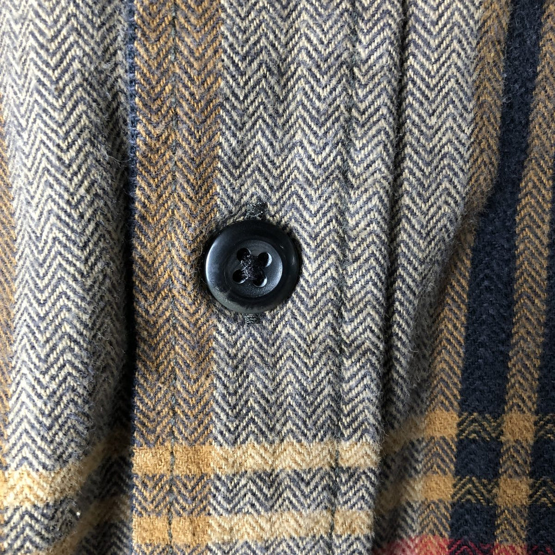 ORVIS Long Sleeve Flannel Check Shirt, Men's Size M cotton gray type Vintage Second Hand
