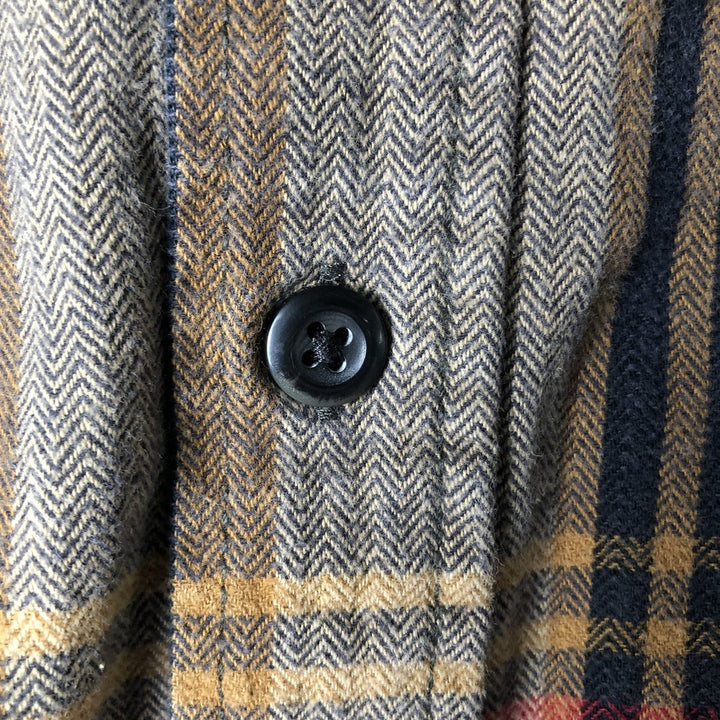 ORVIS Long Sleeve Flannel Check Shirt, Men's Size M cotton gray type Vintage Second Hand