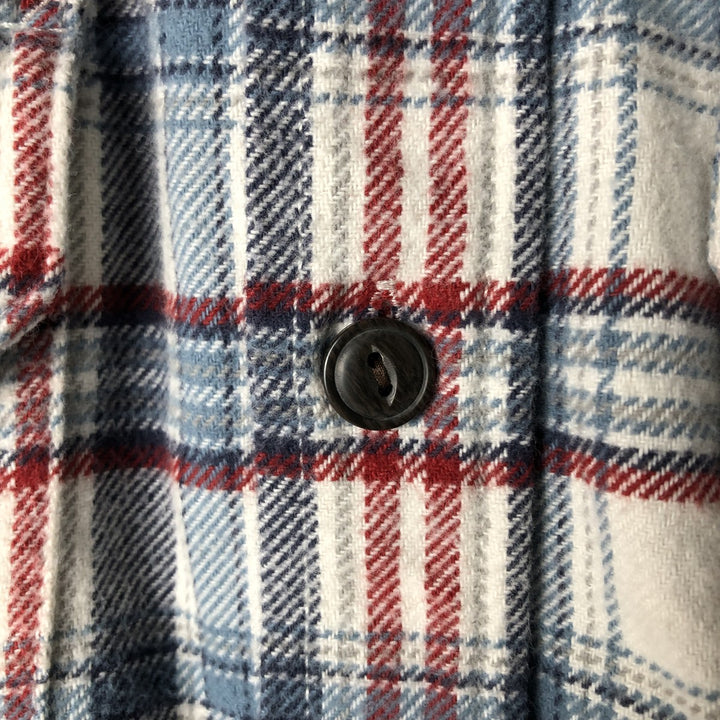 RED HEAD Long Sleeve Flannel Check Shirt, Men's Size L cotton blue type Vintage Second Hand