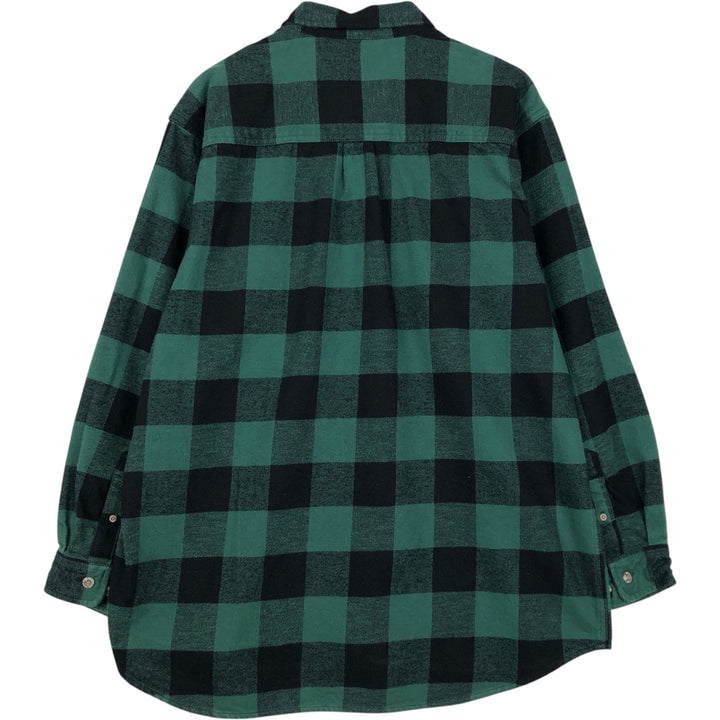 Field and Stream Buffalo Check Long Sleeve Flannel Check Shirt, Men's XL cotton black type Vintage Second Hand
