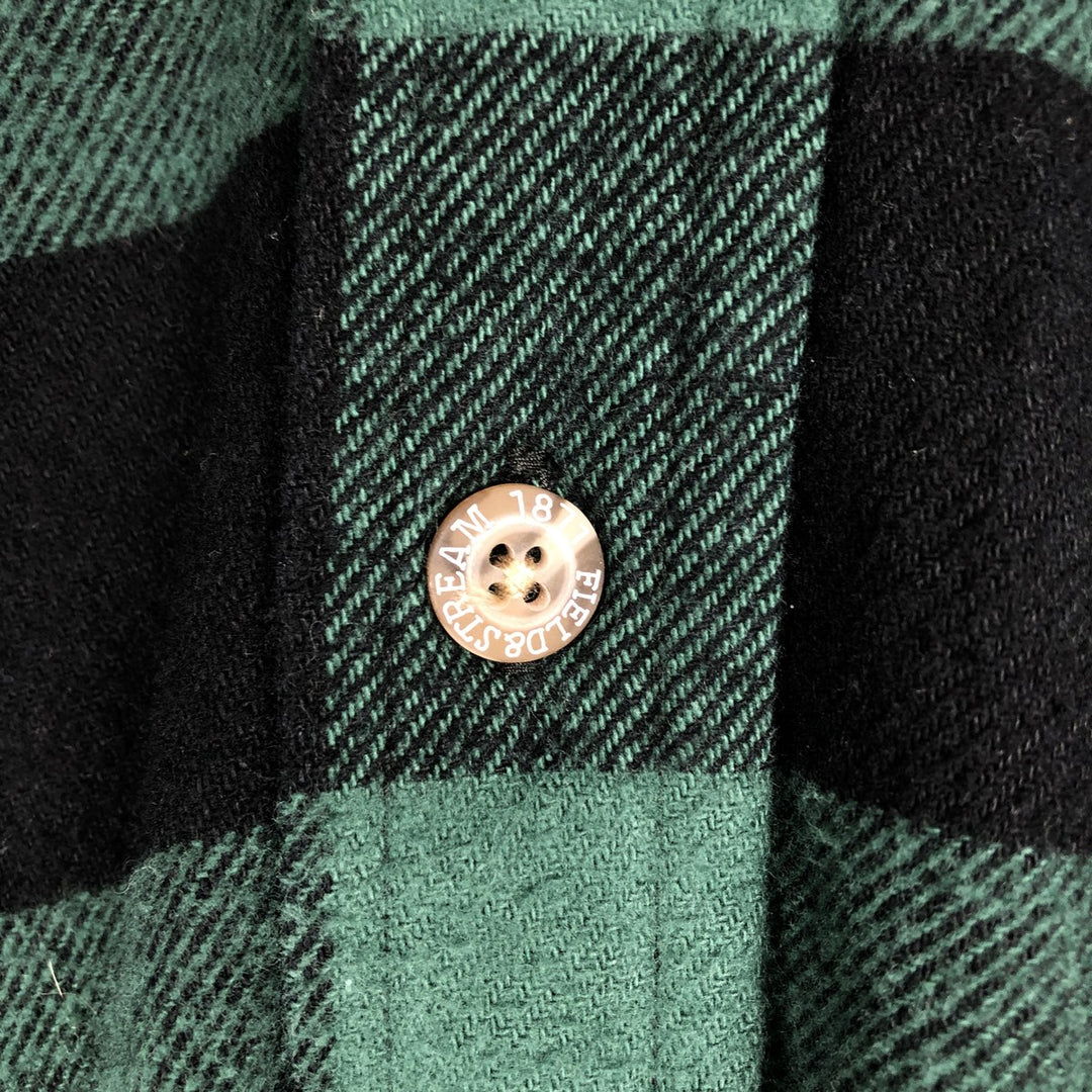 Field and Stream Buffalo Check Long Sleeve Flannel Check Shirt, Men's XL cotton black type Vintage Second Hand