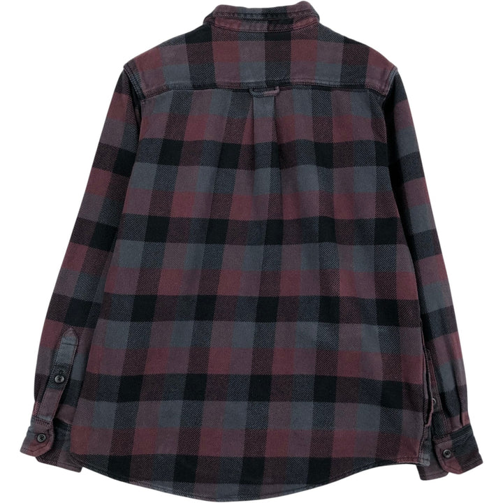 ORVIS Long Sleeve Flannel Check Shirt, Men's Size M cotton purple type Vintage Second Hand