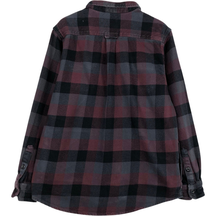 ORVIS Long Sleeve Flannel Check Shirt, Men's Size M cotton purple type Vintage Second Hand