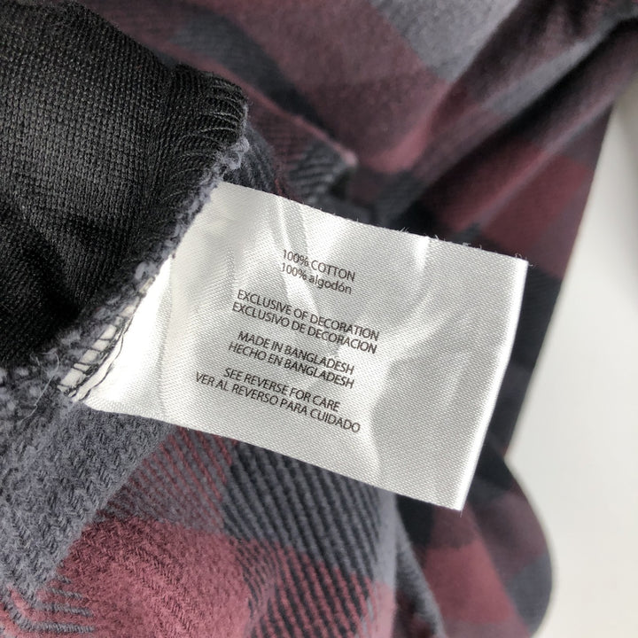ORVIS Long Sleeve Flannel Check Shirt, Men's Size M cotton purple type Vintage Second Hand