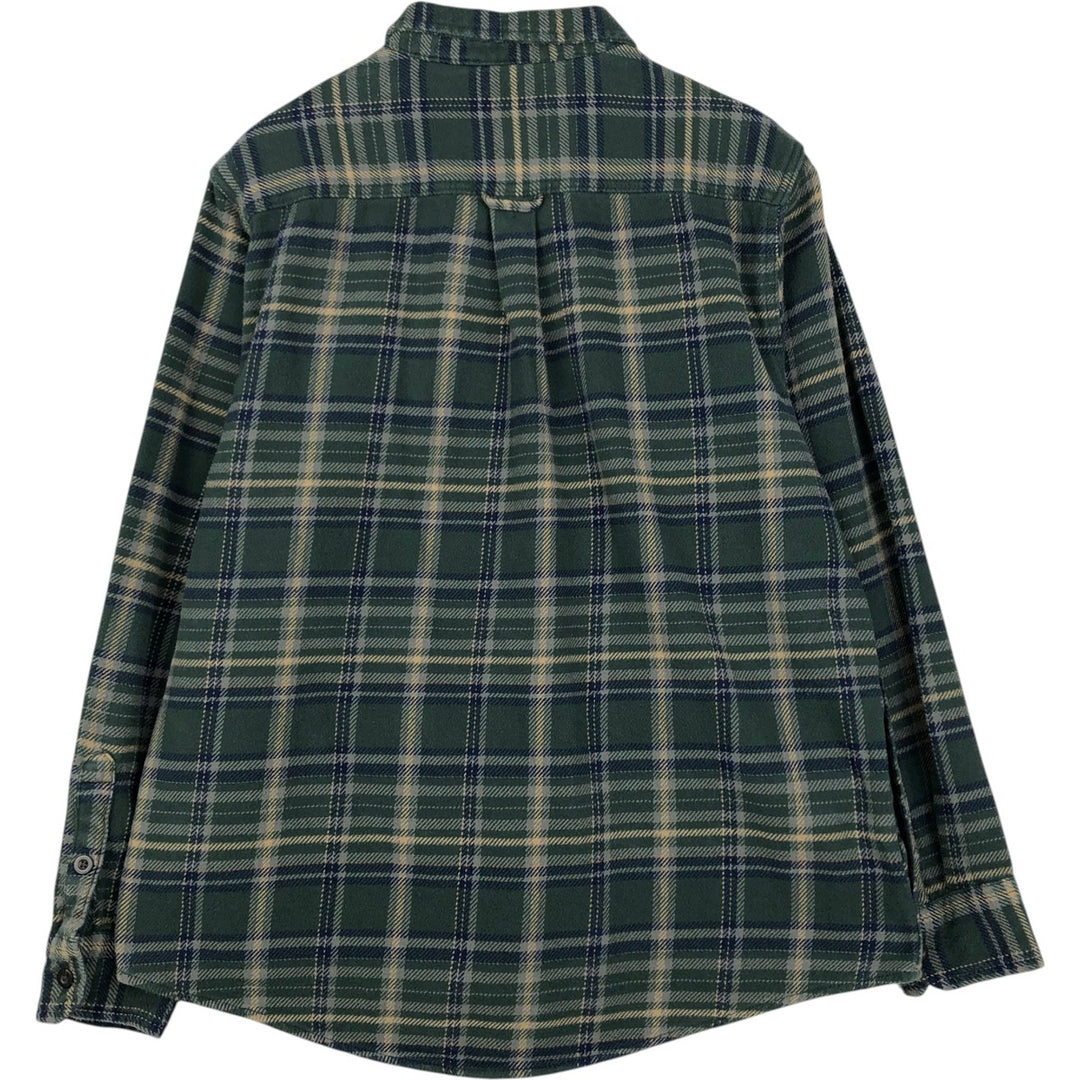 2000'S WOOLRICH Long Sleeve Flannel Check Shirt, Men's Size XL cotton green type Vintage Second Hand