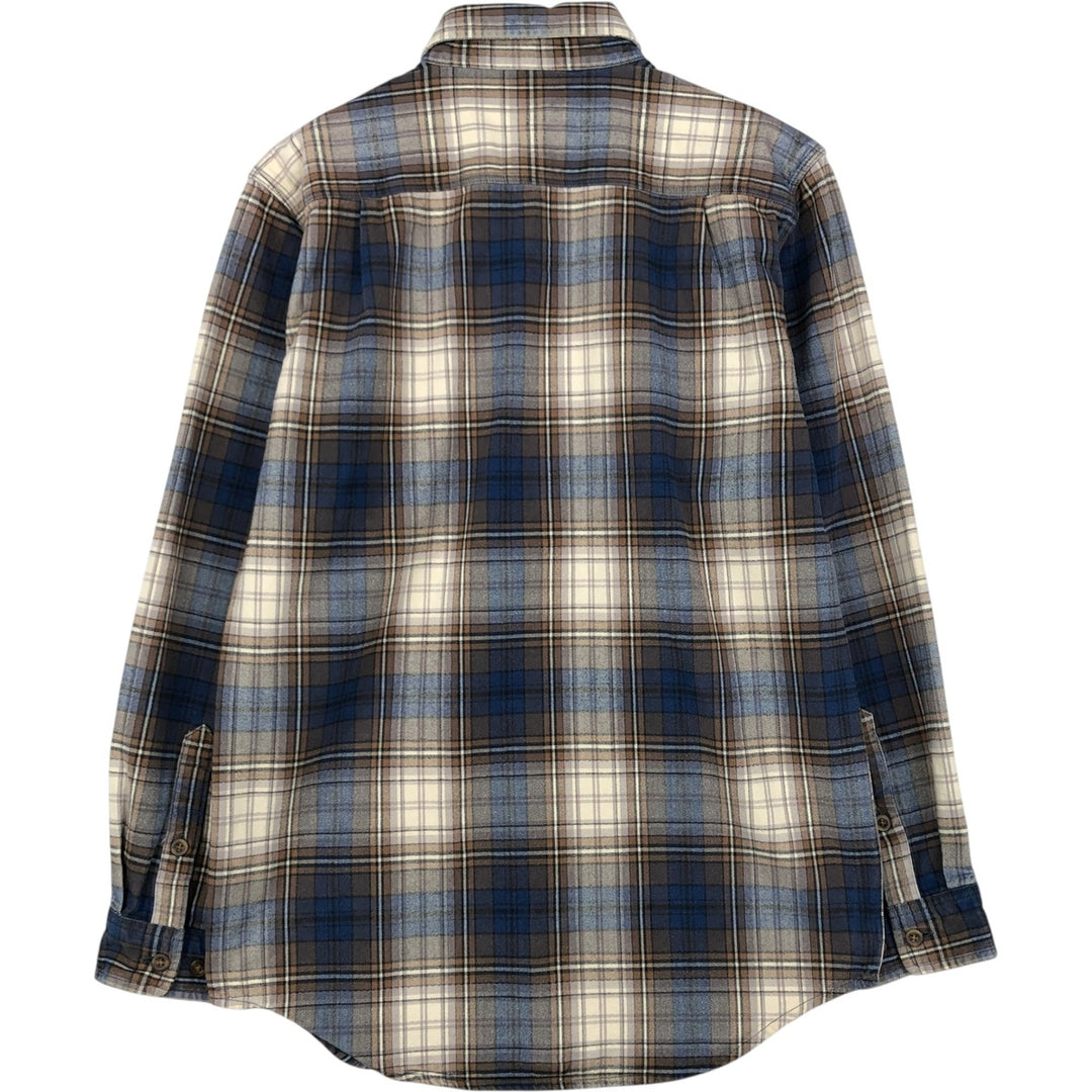 Carhartt ORIGINAL FIT Long-Sleeve Flannel Check Shirt, Men's Size S (approx.) cotton blue type Vintage Second Hand