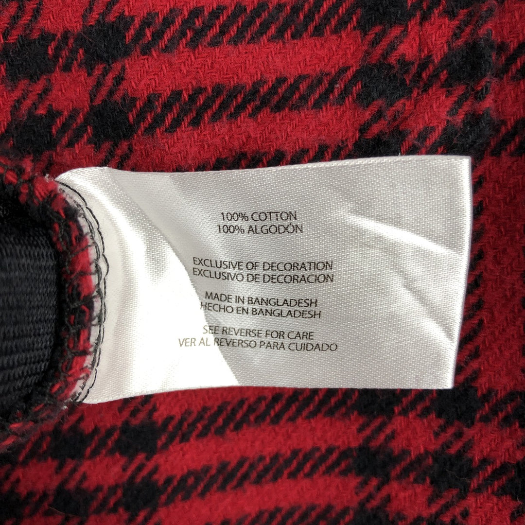 WOOLRICH Long Sleeve Heavy Flannel Check Shirt, Men's Size M cotton red type Vintage Second Hand