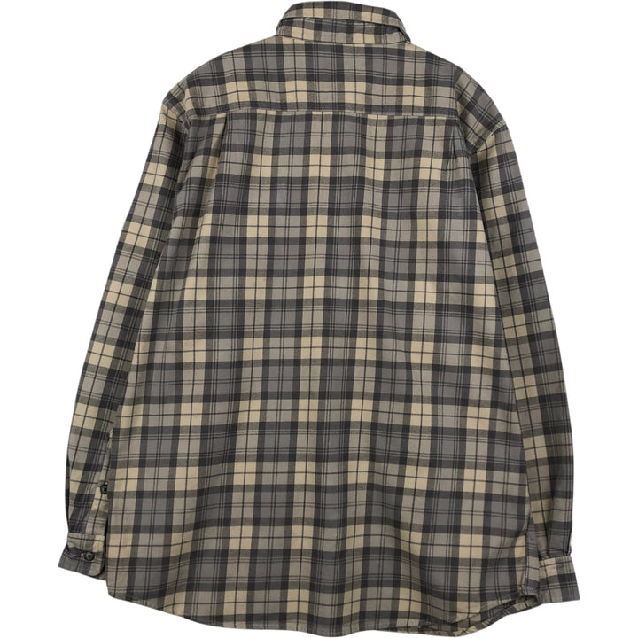 Carhartt Loose Fit Long-Sleeve Flannel Check Shirt, Men's Size L (equivalent), Thick Fabric cotton gray type Vintage Second Hand