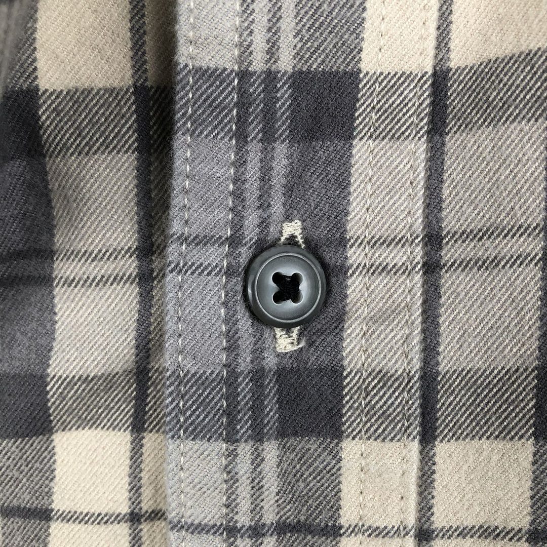 Carhartt Loose Fit Long-Sleeve Flannel Check Shirt, Men's Size L (equivalent), Thick Fabric cotton gray type Vintage Second Hand