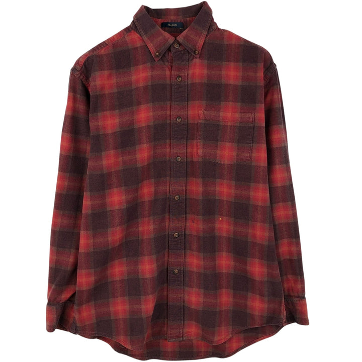 Pendleton Long Sleeve Button Down Light Flannel Check Shirt, Men's Size M unclear red type Vintage Second Hand