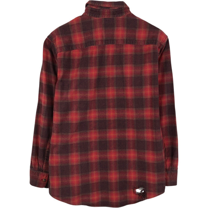 Pendleton Long Sleeve Button Down Light Flannel Check Shirt, Men's Size M unclear red type Vintage Second Hand