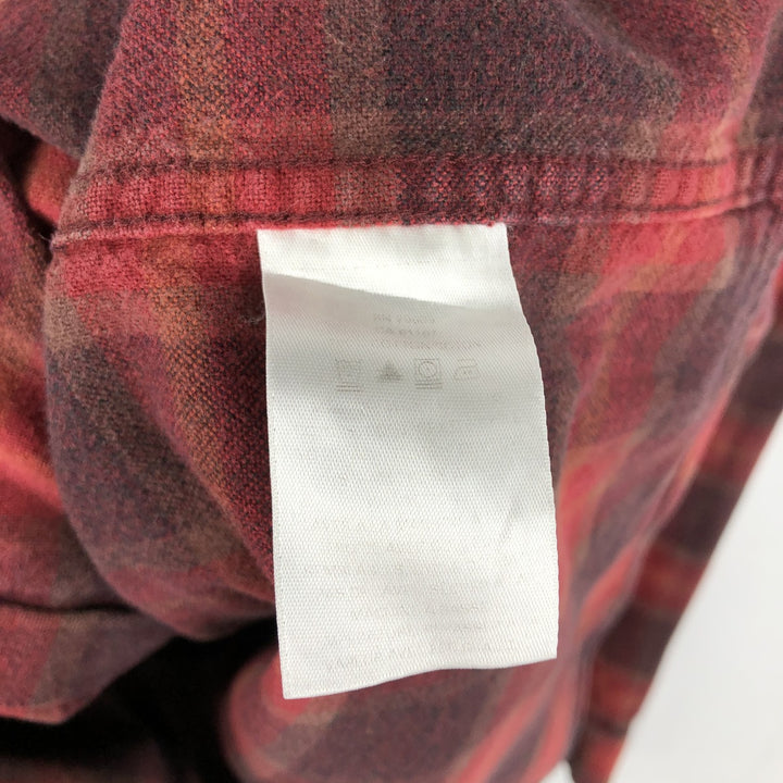 Pendleton Long Sleeve Button Down Light Flannel Check Shirt, Men's Size M unclear red type Vintage Second Hand