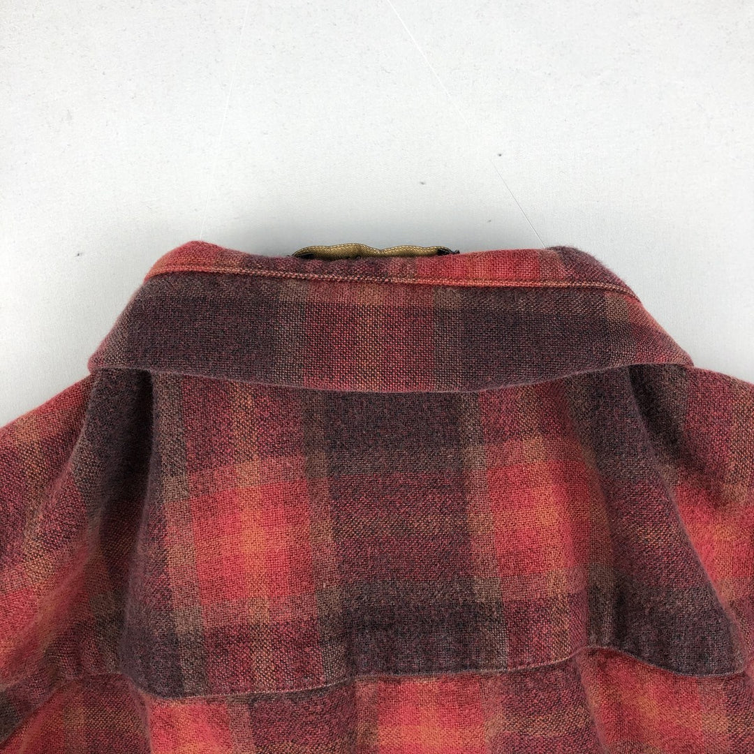 Pendleton Long Sleeve Button Down Light Flannel Check Shirt, Men's Size M unclear red type Vintage Second Hand