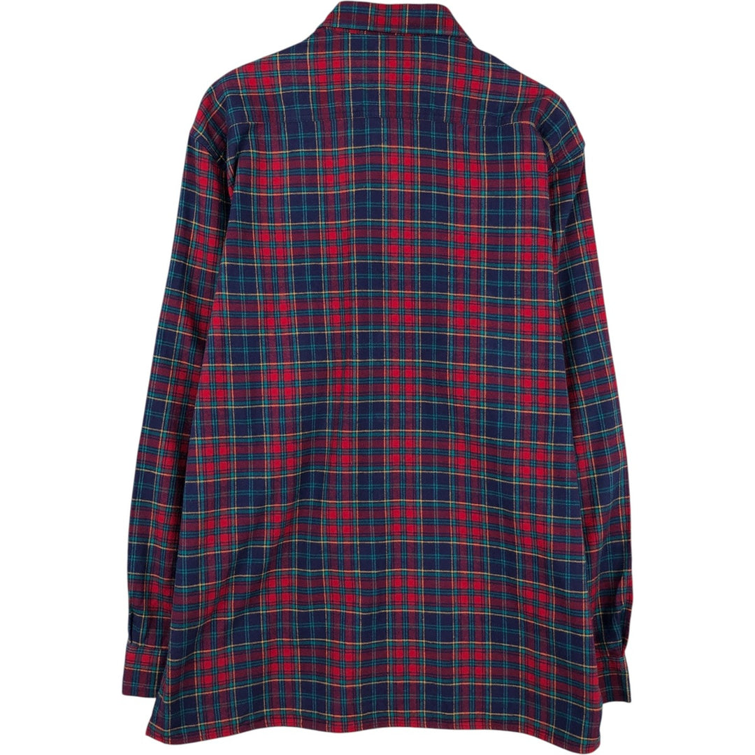 70s-80'S Marlboro Long-Sleeve Light Flannel Check Shirt, Men's Size L (approx.), Vintage cotton red type Vintage Second Hand