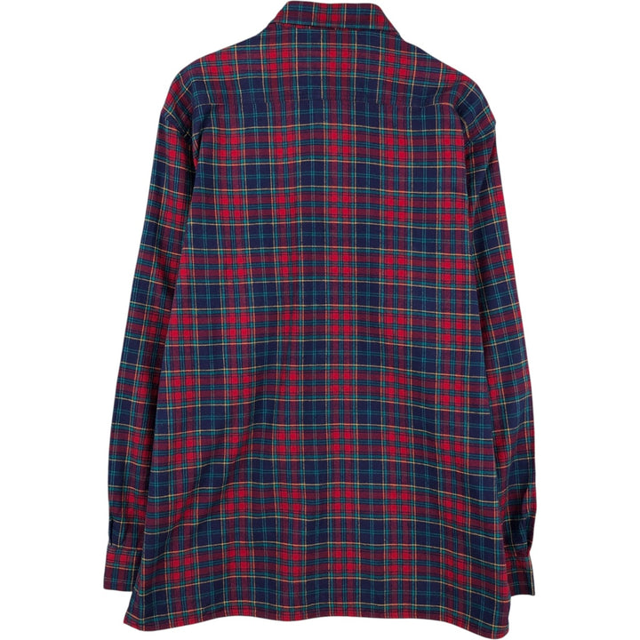 70s-80'S Marlboro Long-Sleeve Light Flannel Check Shirt, Men's Size L (approx.), Vintage cotton red type Vintage Second Hand