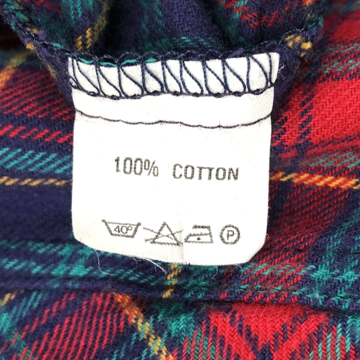 70s-80'S Marlboro Long-Sleeve Light Flannel Check Shirt, Men's Size L (approx.), Vintage cotton red type Vintage Second Hand