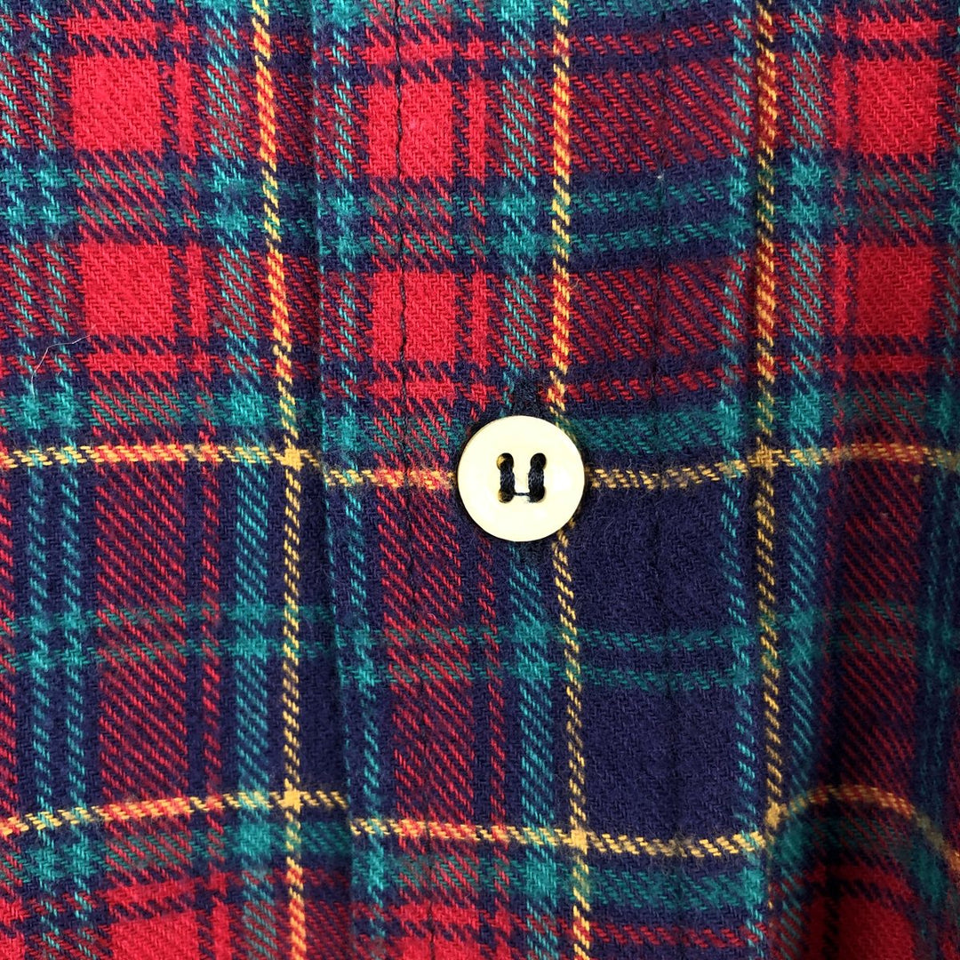 70s-80'S Marlboro Long-Sleeve Light Flannel Check Shirt, Men's Size L (approx.), Vintage cotton red type Vintage Second Hand