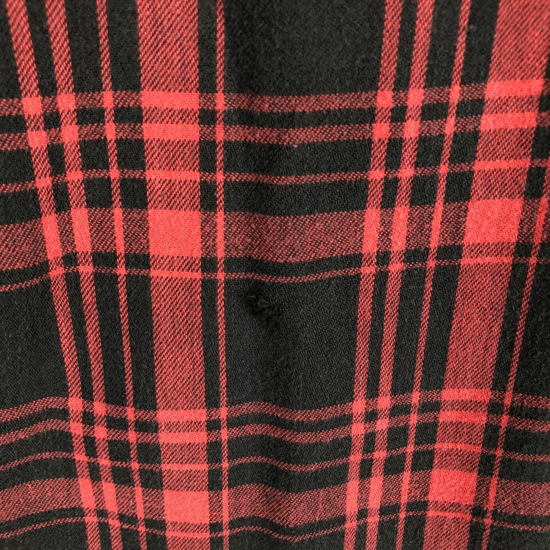 70s-80'S LL Bean Long-Sleeve Button-Down Light Flannel Check Shirt, Made in USA, Men's XL (approx.) Vintage cotton red type Vintage Second Hand