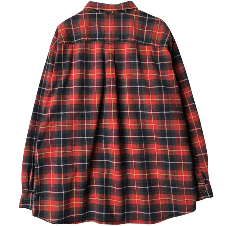 90'S Vintage Timberland Long Sleeve Flannel Check Shirt, Men's XL cotton red type Vintage Second Hand