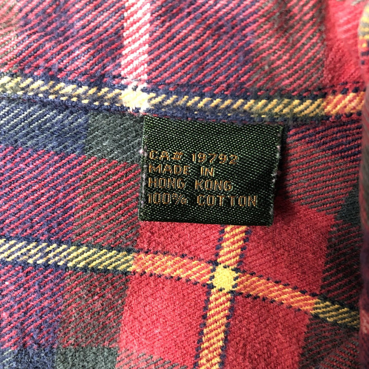 90'S Vintage Timberland Long Sleeve Flannel Check Shirt, Men's XL cotton red type Vintage Second Hand