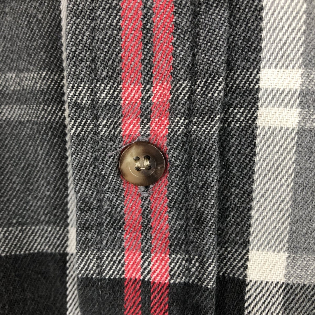 BROWNING Super Naturals Long-Sleeve Flannel Check Shirt, Men's Size XL (approx.) cotton gray type Vintage Second Hand