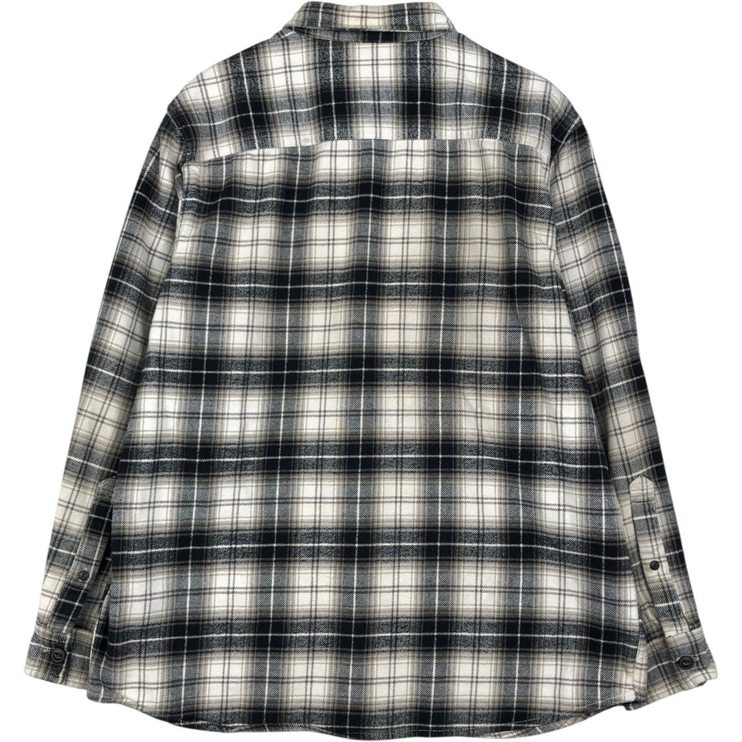 RED HEAD Long Sleeve Flannel Check Shirt, Men's Size L cotton black type Vintage Second Hand