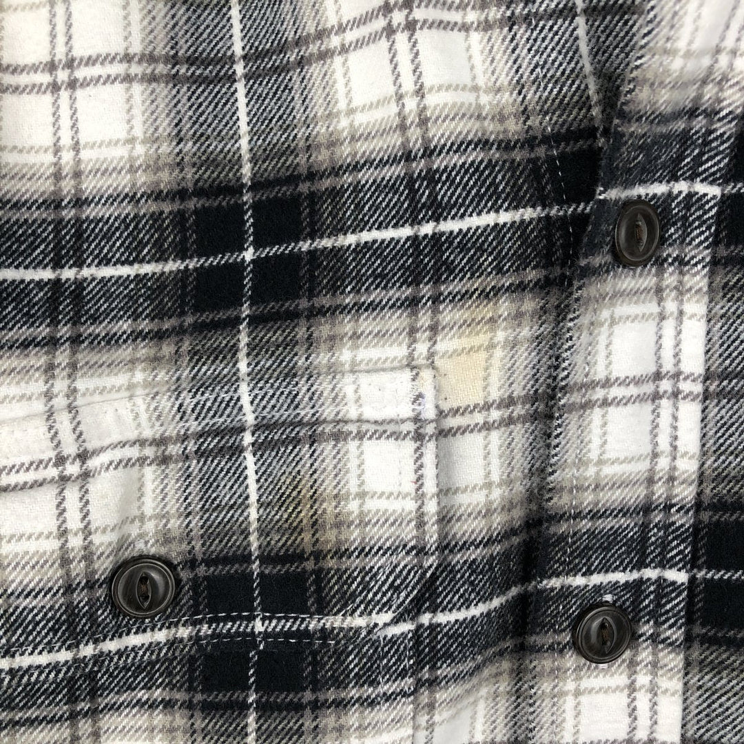 RED HEAD Long Sleeve Flannel Check Shirt, Men's Size L cotton black type Vintage Second Hand