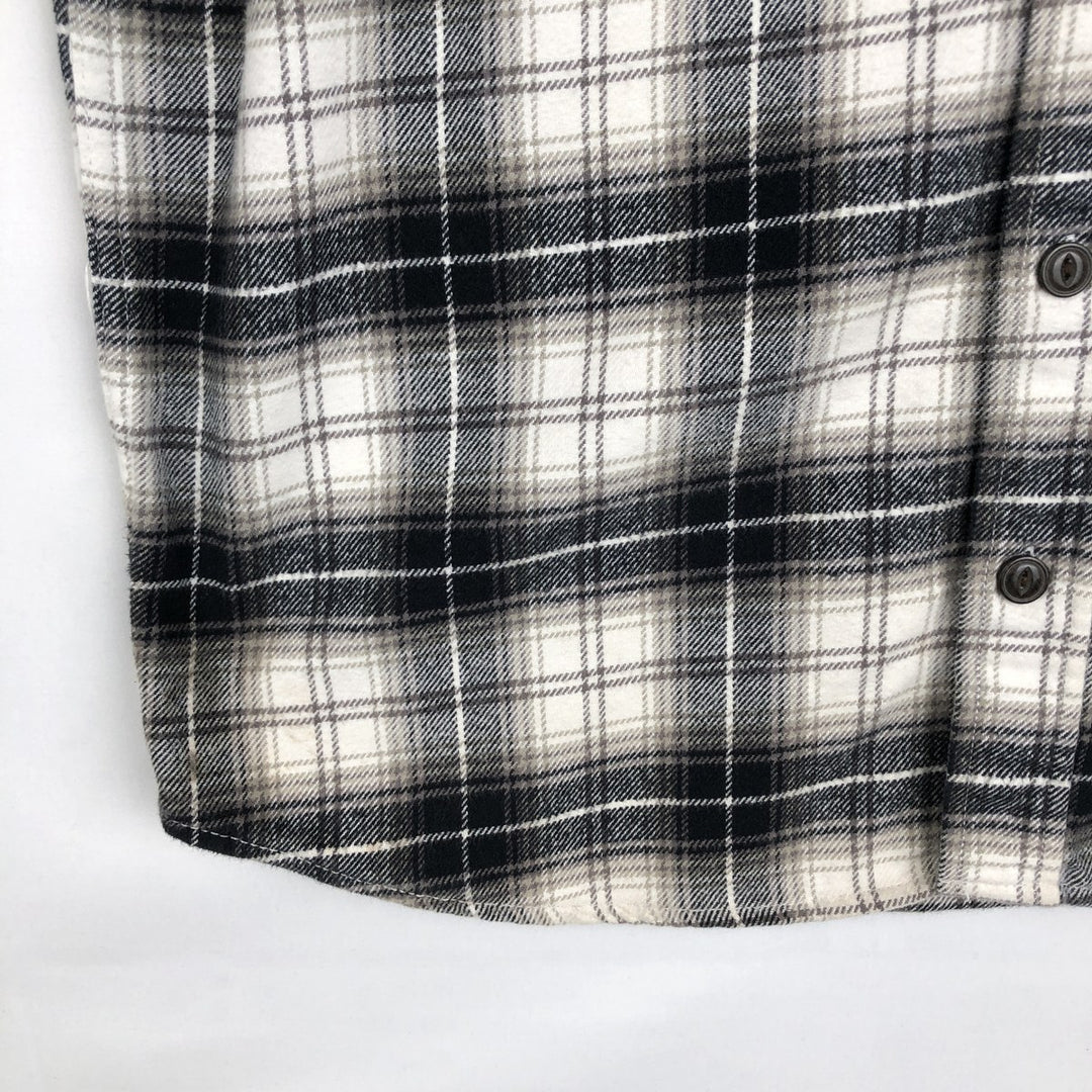 RED HEAD Long Sleeve Flannel Check Shirt, Men's Size L cotton black type Vintage Second Hand