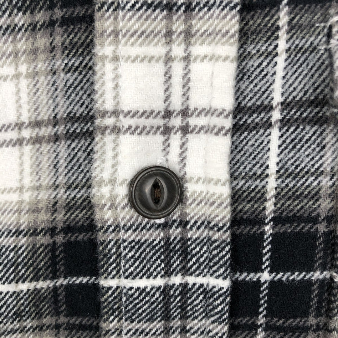 RED HEAD Ombre Check Long-Sleeve Flannel Check Shirt, Men's Size L (approx.) cotton black type Vintage Second Hand
