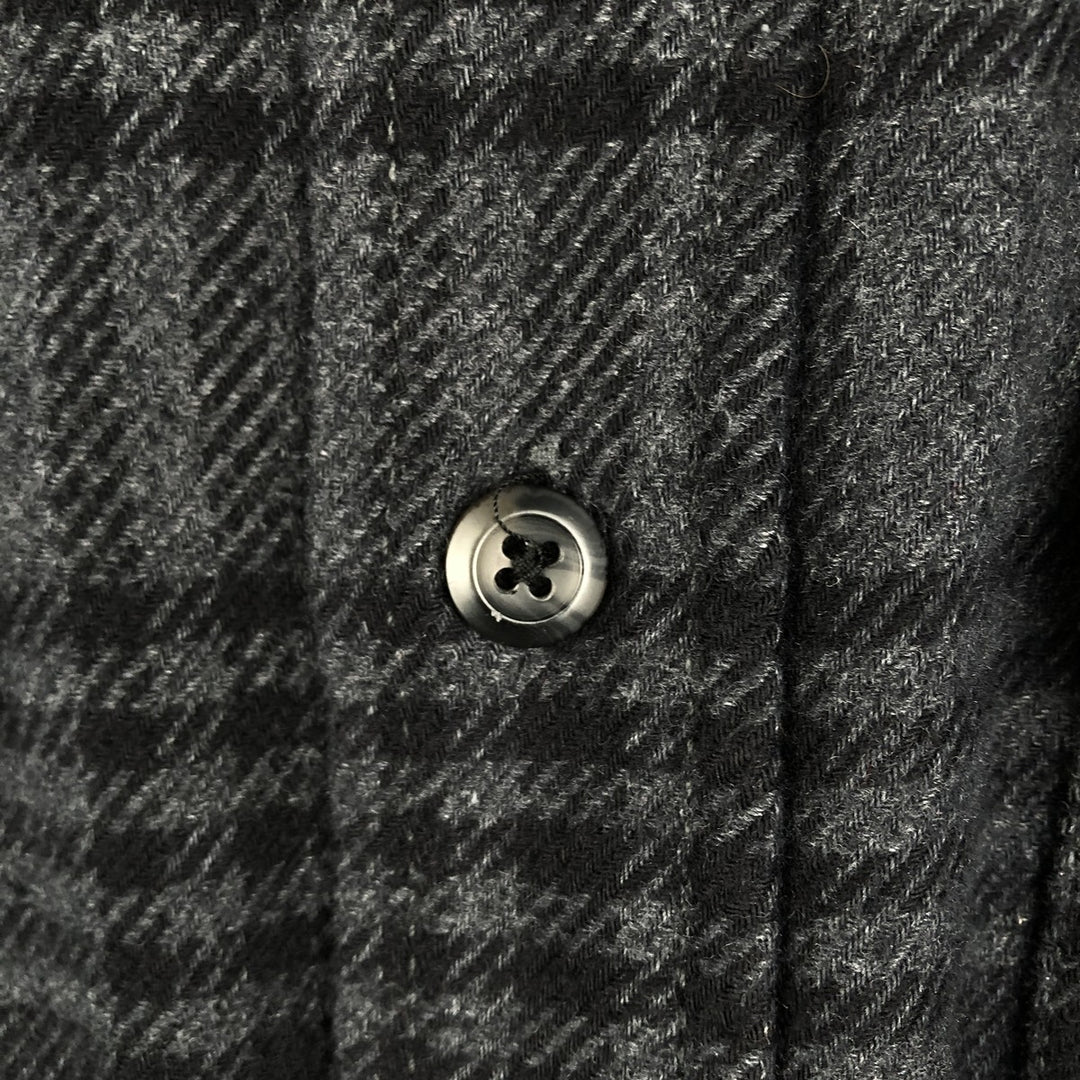ORVIS Long Sleeve Flannel Check Shirt, Men's XL Size cotton black type Vintage Second Hand