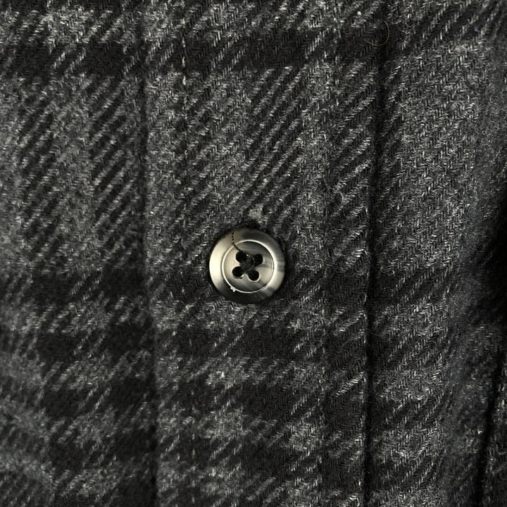 ORVIS Long Sleeve Flannel Check Shirt, Men's XL Size cotton black type Vintage Second Hand