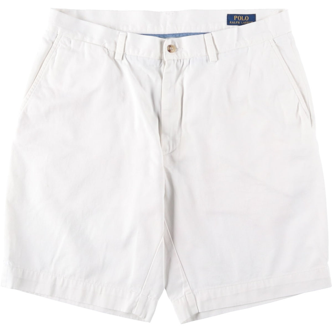 Ralph Lauren POLO RALPH LAUREN CLASSIC FIT Chino Shorts, Men's, Size W34 cotton white type Vintage Second Hand
