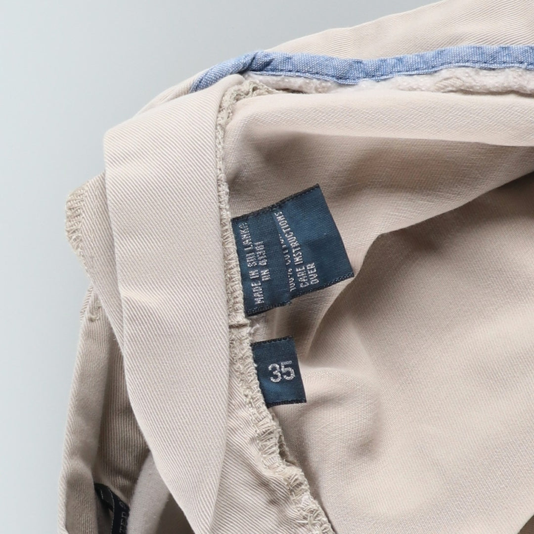 Ralph Lauren CLASSIC FIT PLEATED 9" Two-Pleat Chino Shorts (Men's W36 equivalent) cotton Beige type Vintage Second Hand
