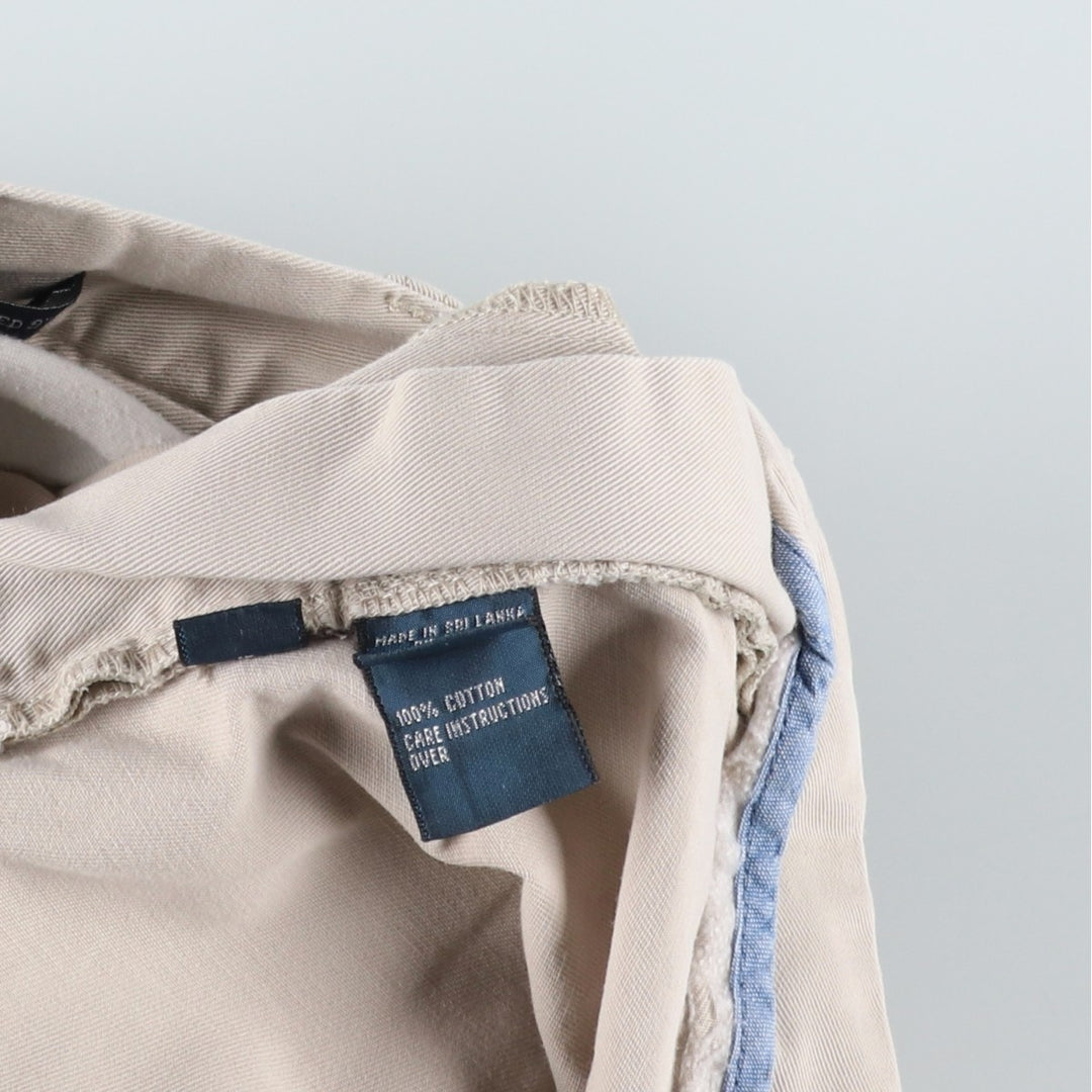 Ralph Lauren CLASSIC FIT PLEATED 9" Two-Pleat Chino Shorts (Men's W36 equivalent) cotton Beige type Vintage Second Hand